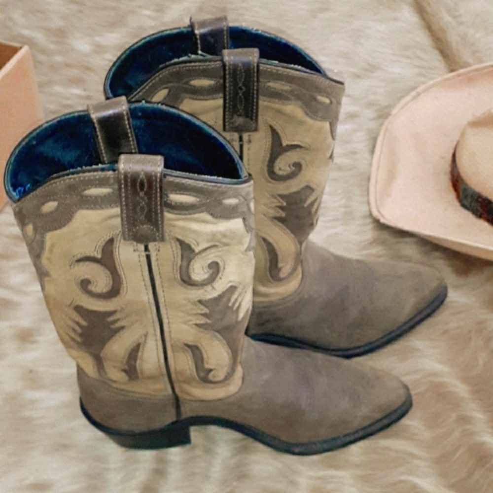 Sage Leather Cowboy Boots 7 1/2